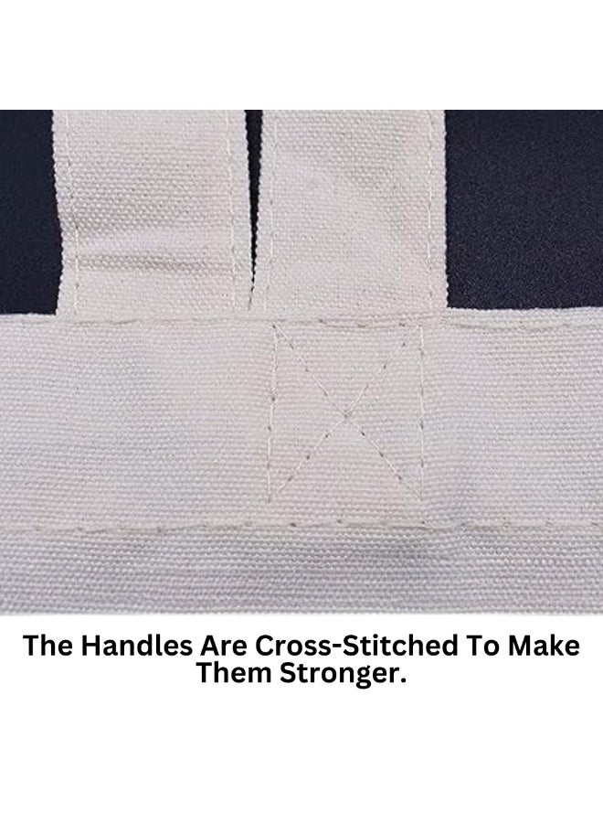 PRINTSHOP4ME Floral Initial Tote Bag A To Z – Cotton Canvas Reusable Tote With Alphabet Print For Grocery, Market And Daily Use - Image 5